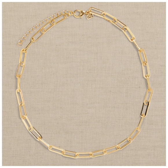 Banana Republic Jewelry - Banana Republic Women's Gold PAPERCLIP CHAIN NECKLACE NWT 38